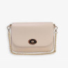 Mac Douglas - Petit sac rabat cuir Cancun Alba S Ecru